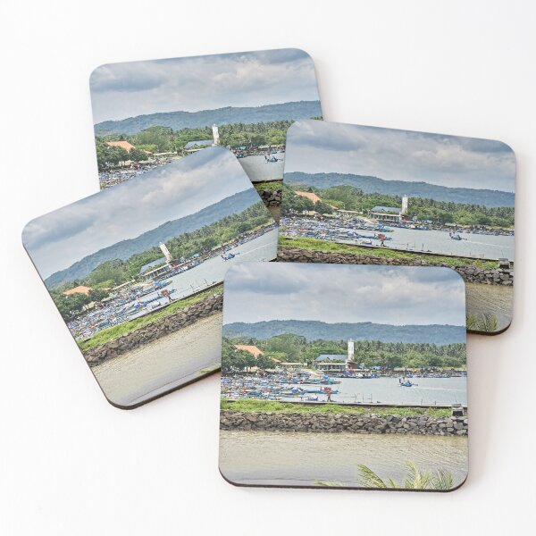 Item preview, Lively port surrounded by tropical nature and mountains designed and sold by franck380.