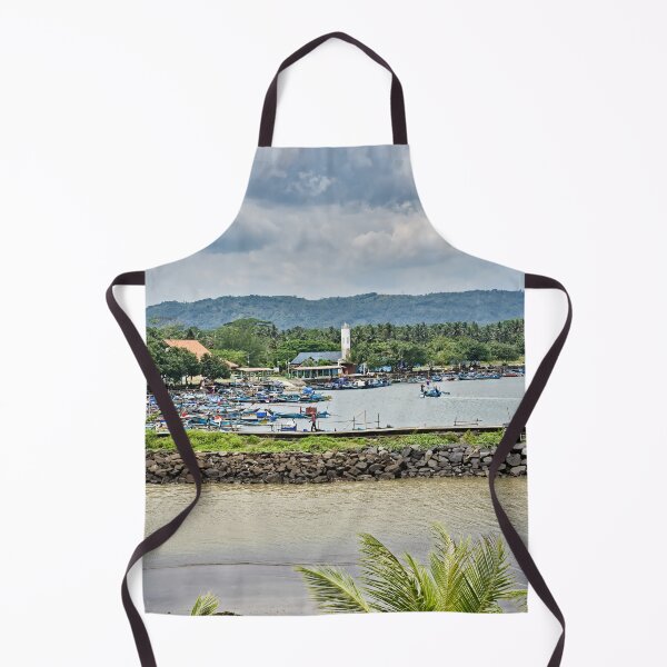 Item preview, Lively port surrounded by tropical nature and mountains designed and sold by franck380.