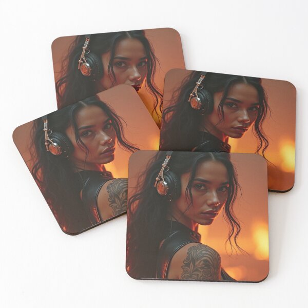 Item preview, Fiery Music Lover with Tattoo – Edgy Fantasy Art for Phone Cases, Stickers designed and sold by PrintGood.