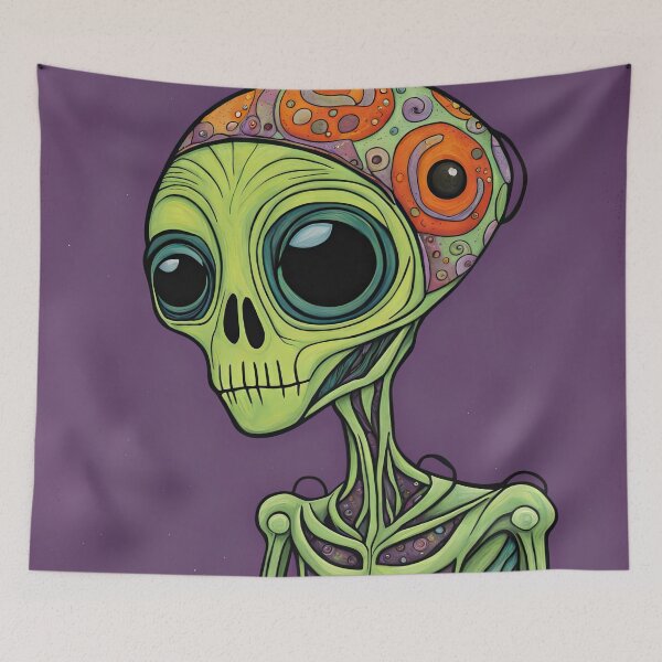 Item preview, Alien dressed as a zombie for Halloween designed and sold by Colin Bentham.