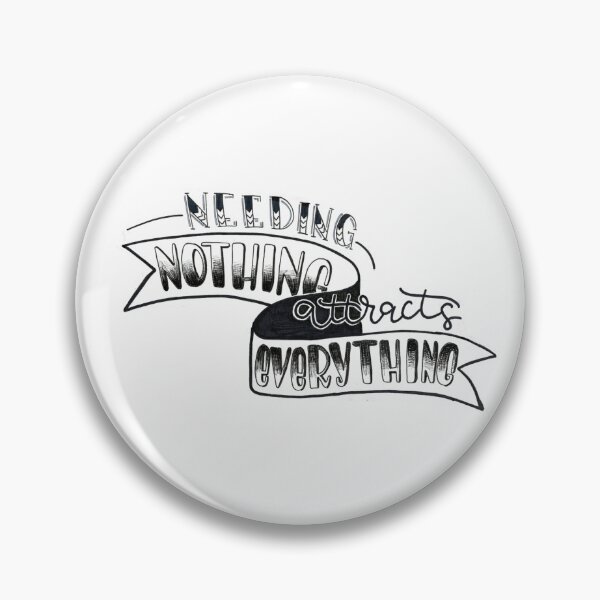 Item preview, Needing Nothing, Attracts Everything - Handlettering Spiritual Quote Design designed and sold by BetweenLinesArt.