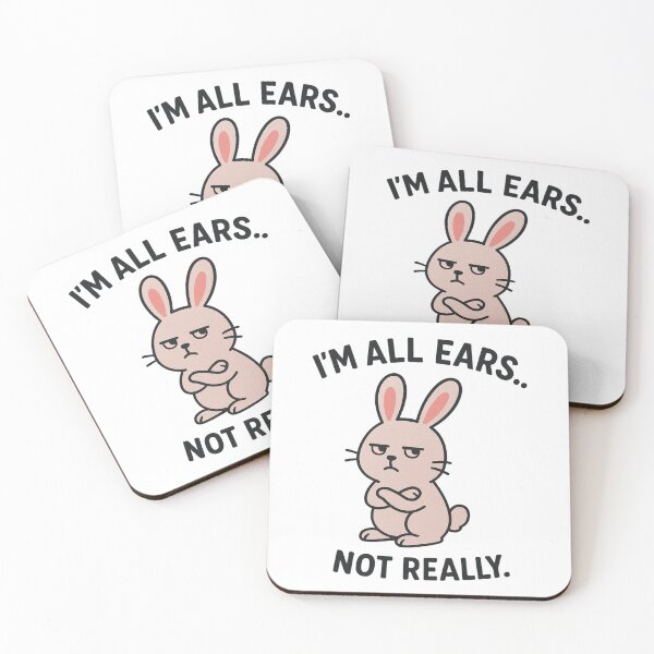 Item preview, I'm listening... not really. Pink funny bunny designed and sold by DomiMagdalena.
