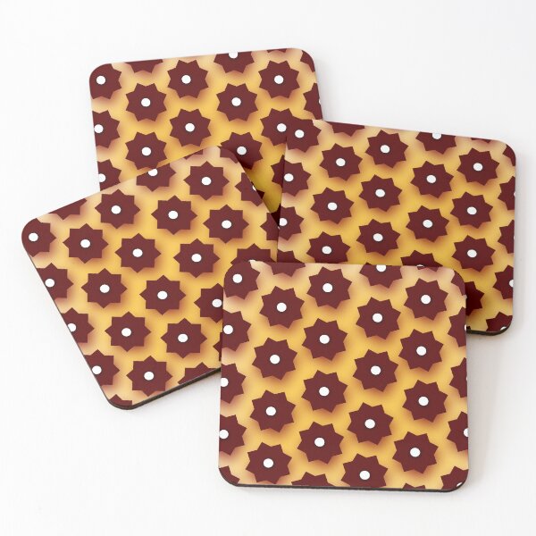 Item preview, - "Crimson Petals on a Golden Grid" ,Evokes both mechanical and floral elegance. designed and sold by MayaMaliStudio.