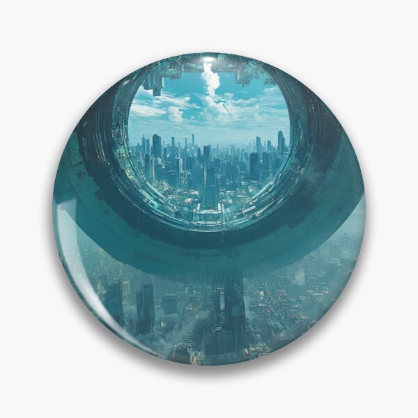 Item preview, Futuristic Panopticon City – Cyberpunk Sci-Fi Megastructure Art designed and sold by mliotard.