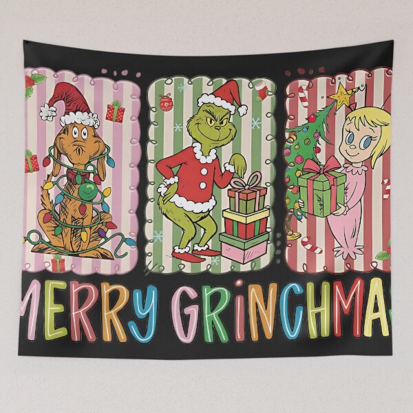 Item preview, Merry Grinchmas Shirt – Funny Christmas Tee with Grinch, Max & Cindy Lou designed and sold by michaelolsonciz.