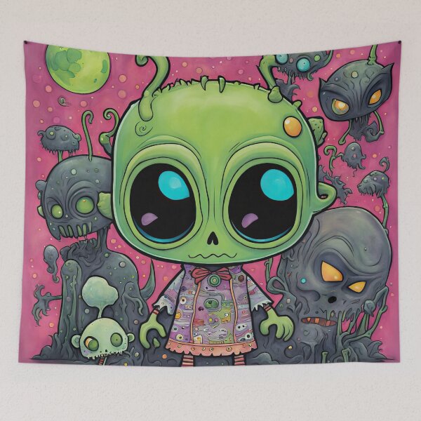Item preview, Alien dressed as a zombie for Halloween designed and sold by Colin Bentham.