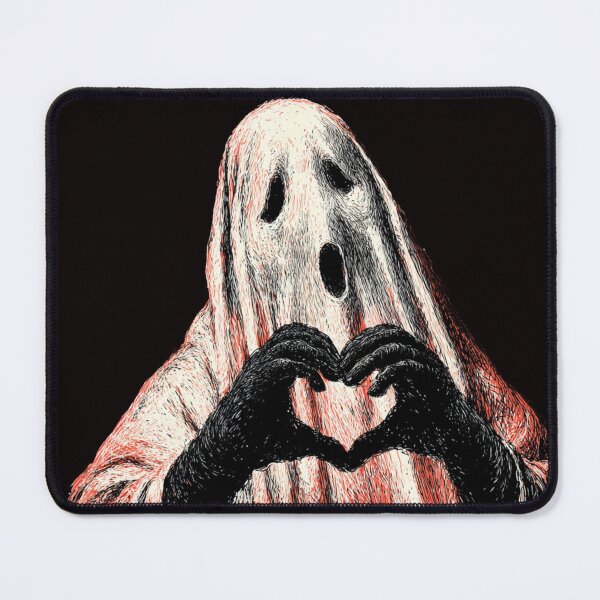 Item preview, Cute Halloween Love Spooky Art | Heart Hands Ghost | Vintage Engraving Goth designed and sold by CrunchyGoats.
