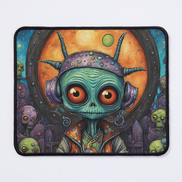 Item preview, Alien dressed as a zombie for Halloween designed and sold by Colin Bentham.