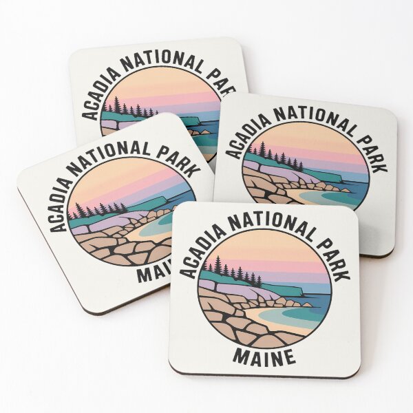 Item preview, Acadia National Park Maine Minimalist Pastel Artline Sticker designed and sold by Horizon Tales.
