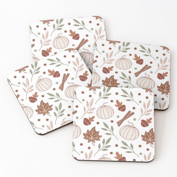 Item preview, A fall cozy pattern design of pumpkins and leaves designed and sold by Merrylands Artshop.