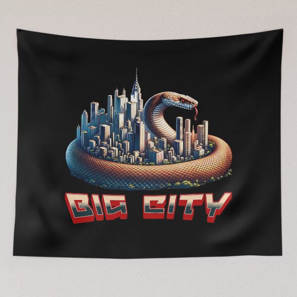 Item preview, Snake surrounds a big city. designed and sold by ReneMM.