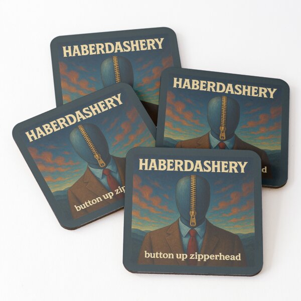 Artikelvorschau, Haberdashery – Prog-Rock-Band entworfen und verkauft von Blokey Aarsevark.