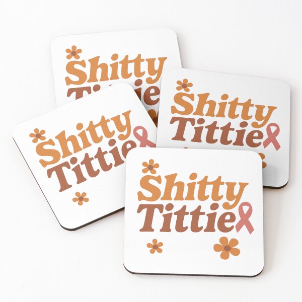 Item preview, Shitty Tittie – Funny Retro Mastectomy & Breast Cancer Awareness Design designed and sold by SlomianyPisarz.