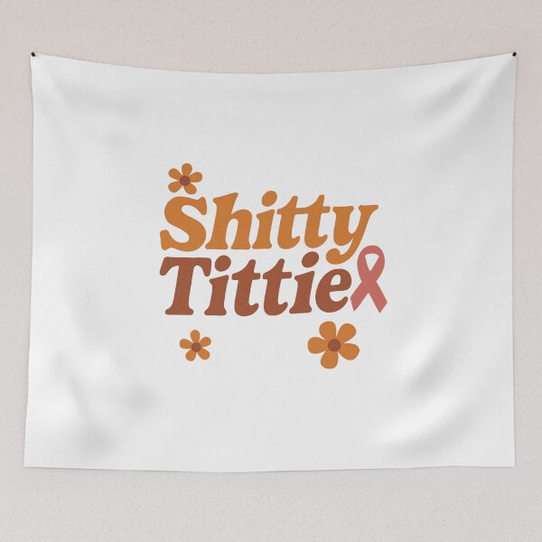 Item preview, Shitty Tittie – Funny Retro Mastectomy & Breast Cancer Awareness Design designed and sold by SlomianyPisarz.