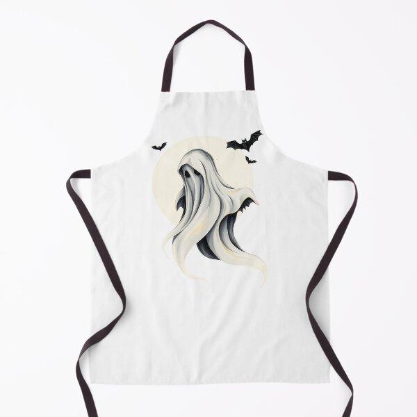 Item preview, A floating ghost with bats under the moon designed and sold by Merrylands Artshop.