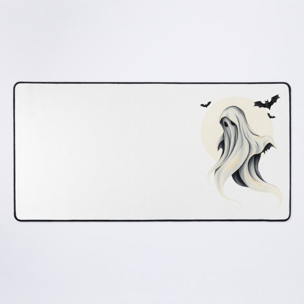 Item preview, A floating ghost with bats under the moon designed and sold by Merrylands Artshop.