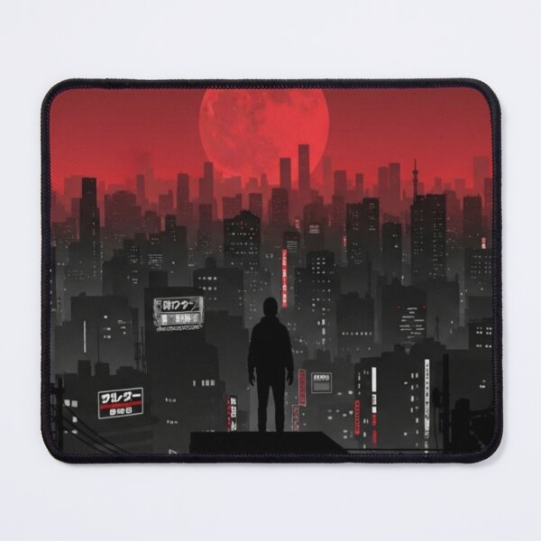 Item preview, Alice in Borderland Aesthetic & Dystopian Tokyo Red Moon & Cyberpunk Cityscape Art designed and sold by Tofimo.