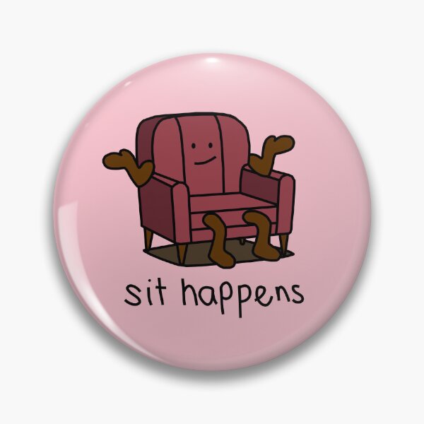 Item preview, Red Chair Sit Happens Puns and Humor designed and sold by ellenhenry.