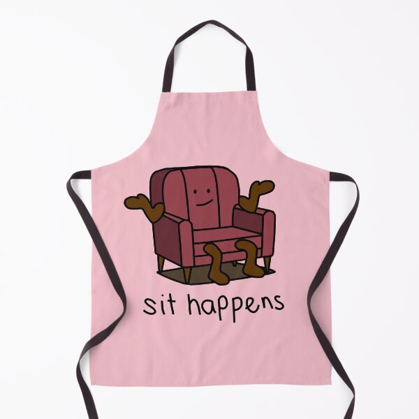 Item preview, Red Chair Sit Happens Puns and Humor designed and sold by ellenhenry.