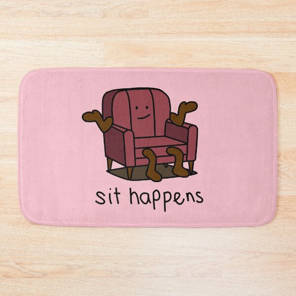 Item preview, Red Chair Sit Happens Puns and Humor designed and sold by ellenhenry.