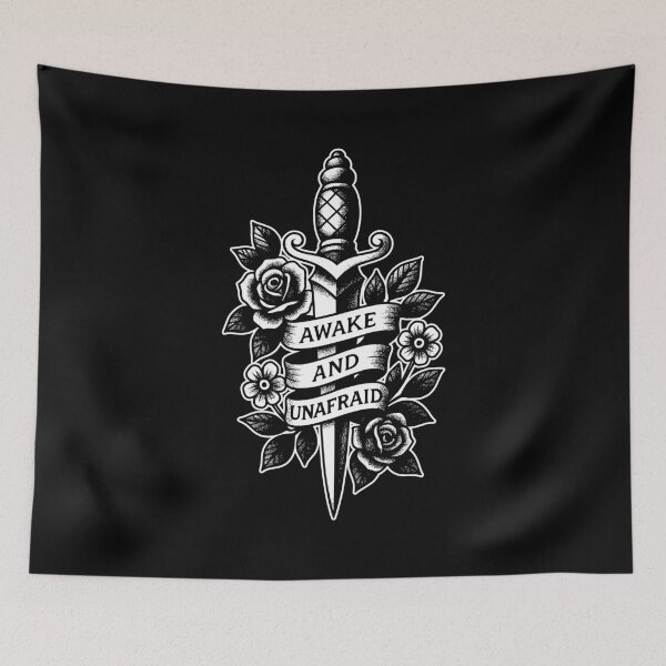 Item preview, Awake and Unafraid – Emo Dagger Tattoo Art designed and sold by DAFIN.