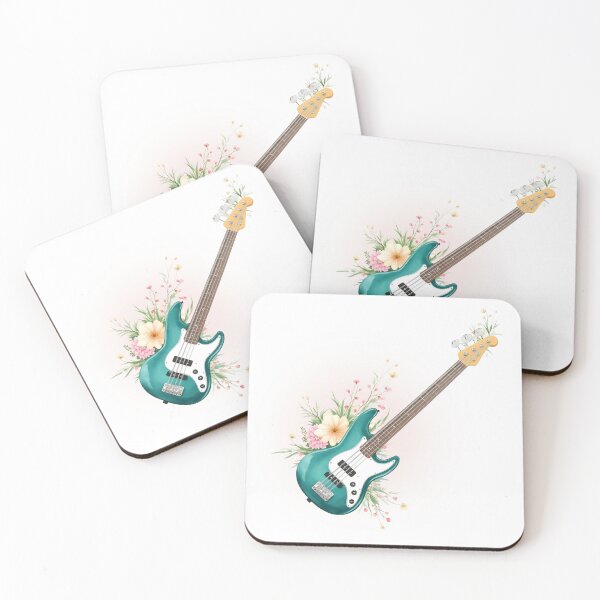 Item preview, Floral Electric Bass – SofikaCR Musical Life Collection designed and sold by SOFIKACR.