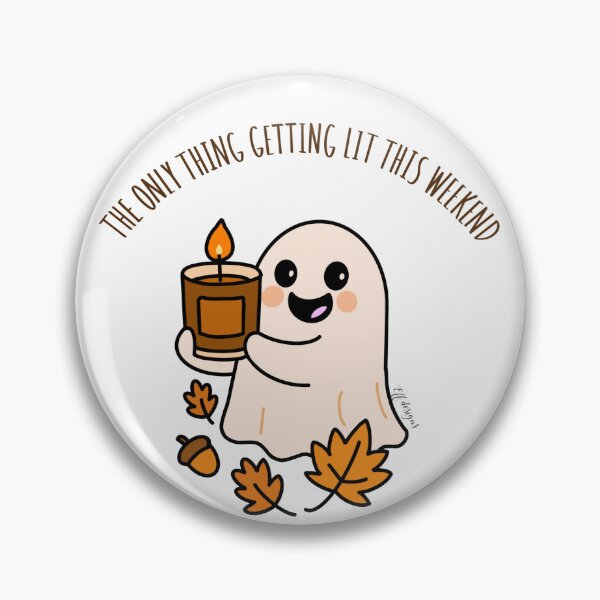 Item preview, The Only Thing Getting Lit This Weekend | Funny Ghost Candle Halloween Design designed and sold by effdesigns.