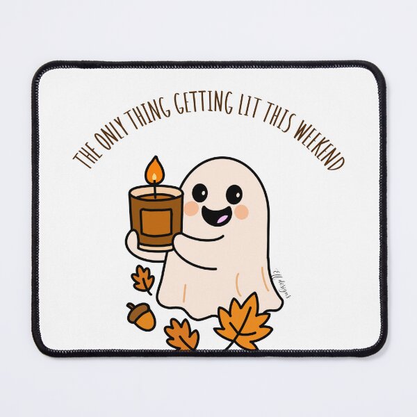 Item preview, The Only Thing Getting Lit This Weekend | Funny Ghost Candle Halloween Design designed and sold by effdesigns.