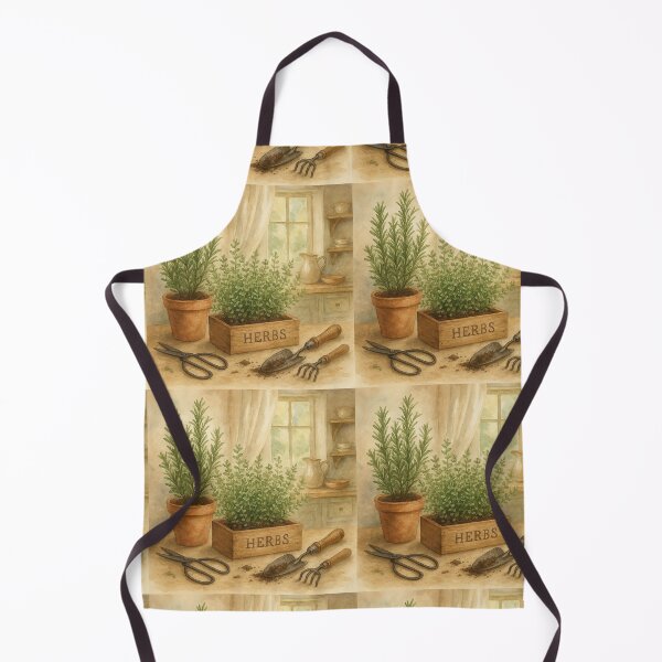 Item preview, Herb Garden Kitchen Cottagecore Art Print designed and sold by MiLaKK.