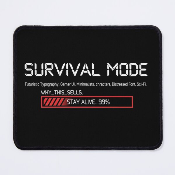 Item preview,  Survival Mode & Alice in Borderland Aesthetic & Gamer Glitch Art & Stay Alive Quote designed and sold by Tofimo.