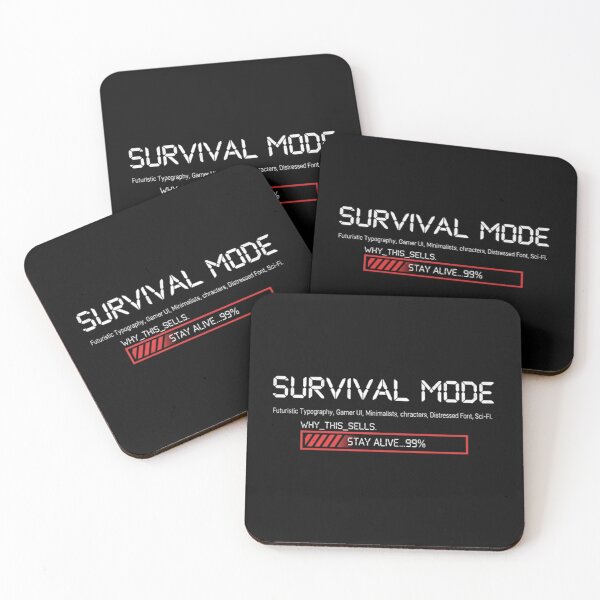 Item preview,  Survival Mode & Alice in Borderland Aesthetic & Gamer Glitch Art & Stay Alive Quote designed and sold by Tofimo.