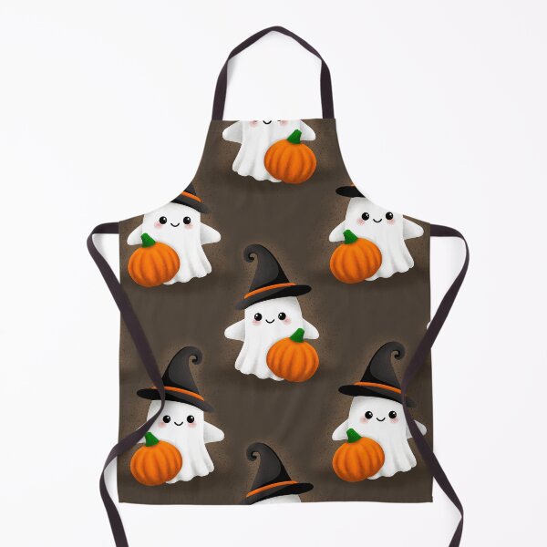 Item preview, Halloween ghost with orange pumpkin and hat seamless pattern designed and sold by jancajiravova.