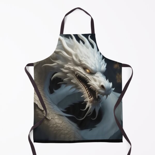 Item preview, Chinese Epic White Dragon on black background Aesthetic designed and sold by Aesth3ticDreams.
