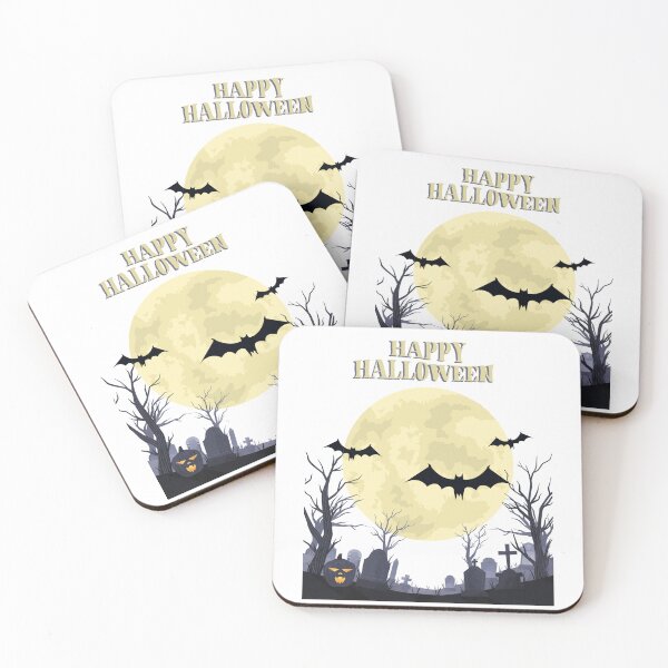 Item preview, Happy Halloween. A Scary Cemetery And a Spooky Moon. designed and sold by Dinasshop.