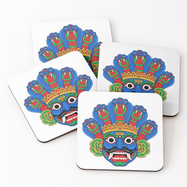 Item preview, Naga Raksha Cobra Demon Sri Lankan Mask Sticker - Protection Art designed and sold by bloomling.