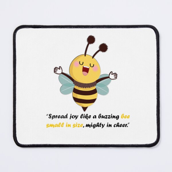 Item preview, “Joyful Cartoon Bee Spreading Positive Vibes” designed and sold by MayaMaliStudio.