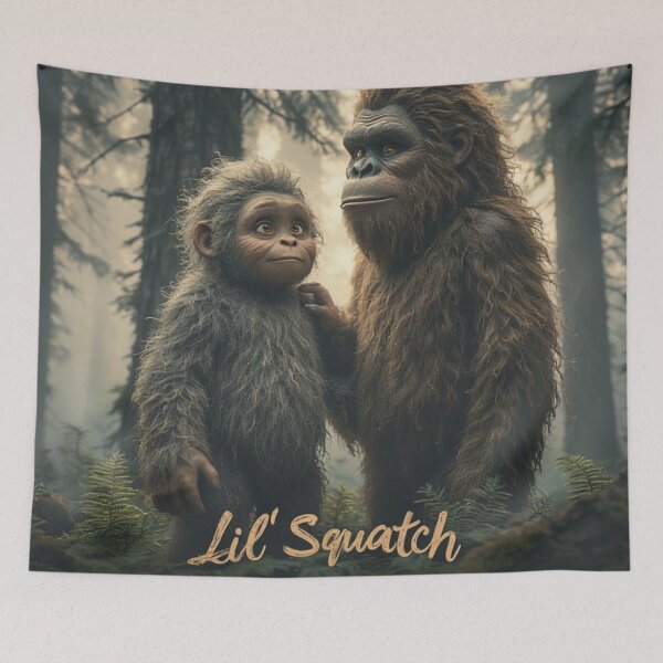 Item preview, Lil' Squatch’s Wise Guide - Heartwarming Forest Duo Print for Nature’s Mentors designed and sold by Eden Underground Radio (Official Merch).