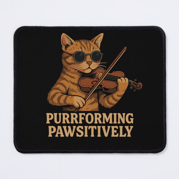 Item preview, Cool Cat Violinist with Positive Vibes designed and sold by majidkacm.