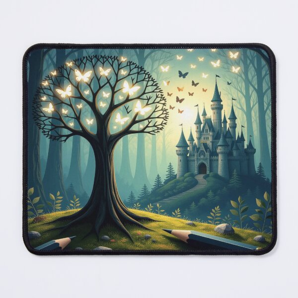 Item preview, Pencil Awakening – Creativity comes to life in an enchanted forest full of glowing butterflies designed and sold by FotoworldEdel.