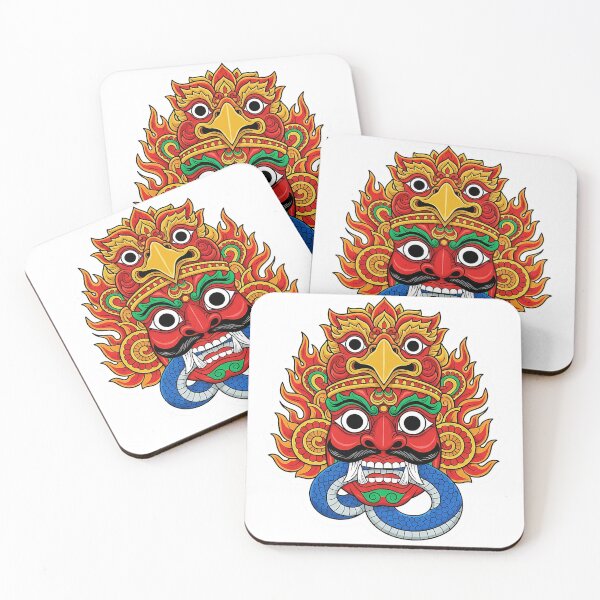 Item preview, Gurulu Raksha Eagle Demon Mask Sticker - Triumph of Good designed and sold by bloomling.