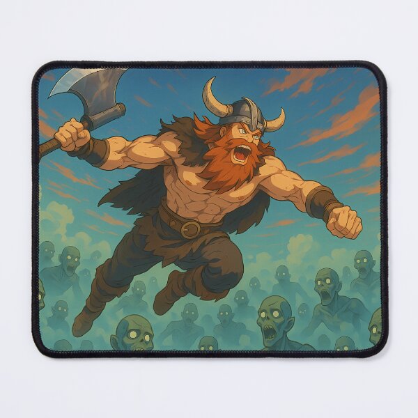 Item preview, Viking Berserker vs Undead Horde – Anime Epic Scene designed and sold by NorseDrip.