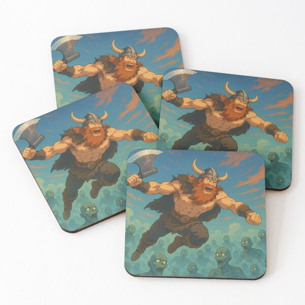 Item preview, Viking Berserker vs Undead Horde – Anime Epic Scene designed and sold by NorseDrip.