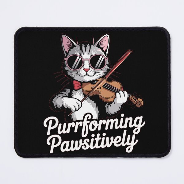 Item preview, Cool Cat Violinist with Positive Vibes designed and sold by majidkacm.