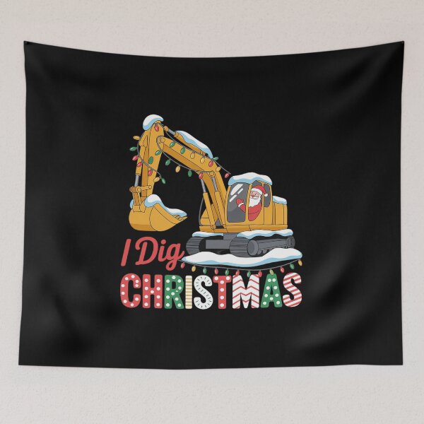 Item preview, I Dig Christmas Backhoe Loader Santa’s Coming For Kids designed and sold by DrewLeuschke.