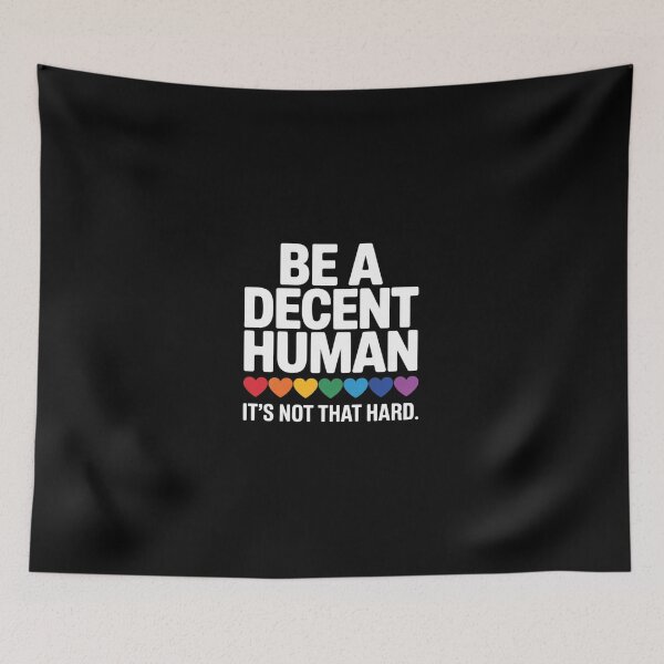 Item preview, LGBT Heart Be A Decent Human It's Not That Hard  designed and sold by dainegilbert.