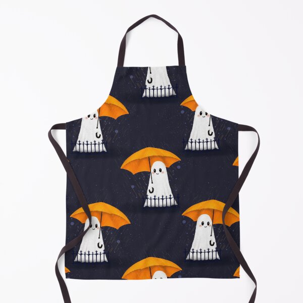 Item preview, Cutest ghost with orange umbrella seamless pattern designed and sold by jancajiravova.