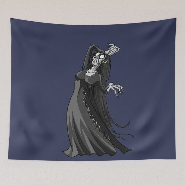 Item preview, A monster lady horror film, Tim Burton style (NB) designed and sold by fifou96.