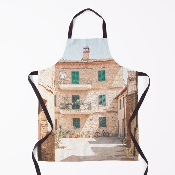 Item preview, Tuscany, Italy I Medieval village of Pienza in golden light with terracotta rooftops ochre walls and rustic charm photography in the Tuscan countryside for a warm and timeless Mediterranean feel designed and sold by Julie Travel Photography.