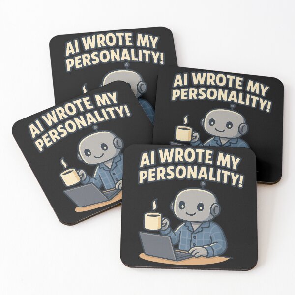 Item preview, AI Wrote My Personality Funny Robot Meme designed and sold by RandomPrints.