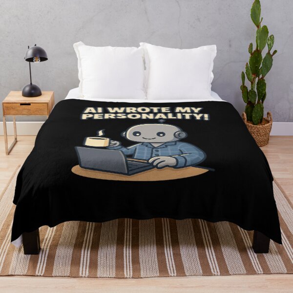 Item preview, AI Wrote My Personality Funny Robot Meme designed and sold by RandomPrints.